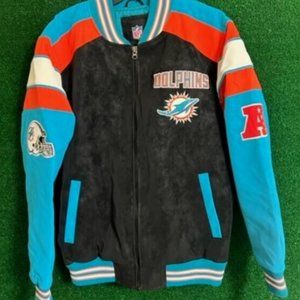 Men's Miami Dolphins NFL Team Apparel Varsity Jacket AFC